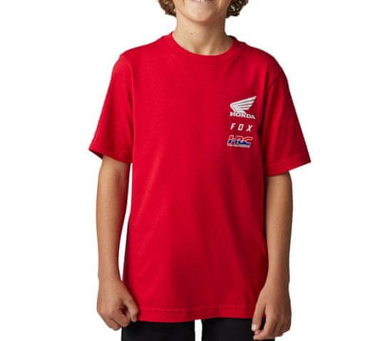 FOX Dětské tričko Youth X Honda Ss Tee - Flame Red