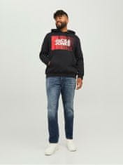 Jack&Jones Plus Pánska mikina JJECORP Regular Fit 12236806 Black (Veľkosť 4XL)