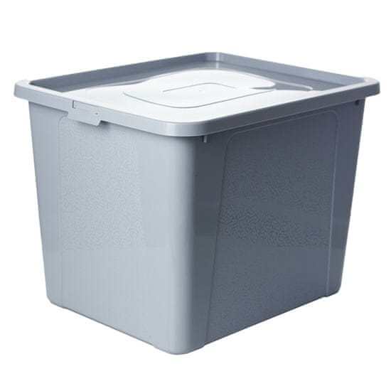 EDANTI Plastový Box S Vekom Multibox 40X33X30 Cm, 30 L, Sivý