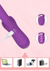 Vibrabate Veľký fialový orgazmický vibrátor na sanie klitorisu