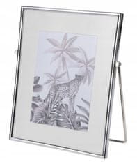 Koopman Strieborný kovový stojanový fotorámik 20 x 26 cm