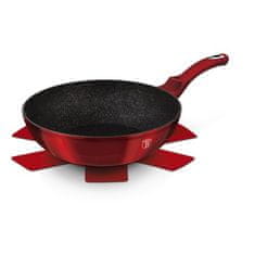 Berlingerhaus Panvica WOK s pokrievkou a mramorovým povrchom BH-6166 30 cm Burgundy Metallic Line