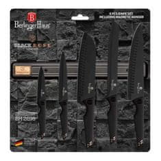 Berlingerhaus Súprava nožov BH-2698 s magnetickým držiakom 6 ks Black Rose Collection