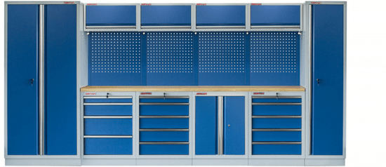 AHProfi Kvalitný PROFI BLUE dielenský nábytok 4235 x 495 x 2000 mm - MTGS1300AD