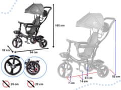 Aga Detská trojkolka TRIKE FIX LITE šedá