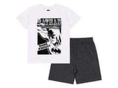 MARVEL COMICS Batman Chlapčenské biele a šedé pyžamá s krátkym rukávom, letné pyžamá 9 let 134 cm