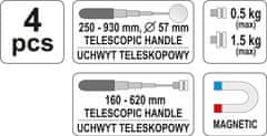 YATO Inšpekčná súprava (zrkadlo + magnetická pätka)