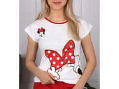 Disney Minnie Mouse Disney krémové a červené pyžamo s krátkym rukávom, letné pyžamo 10 let 140 cm