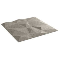 Vidaxl Nástenné panely 24 ks betónové sivé 50x50 cm EPS 6 m² diamant