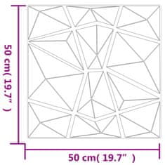 Vidaxl Nástenné panely 48 ks, zelené 50x50 cm, XPS 12 m² diamant