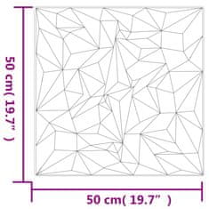 Vidaxl Nástenné panely 24 ks, čierne 50x50 cm, EPS 6 m², ametyst