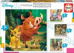 Puzzle Disney pohádky 4v1 - (12,16,20,25 dílků)