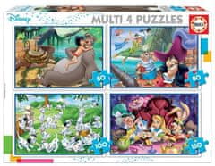 Puzzle Disney pohádky 4v1 - (50,80,100,150 dílků)