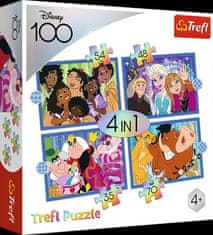 Puzzle Disney 100 let: Disneyho veselý svět 4v1 - (35,48,54,70 dílků)