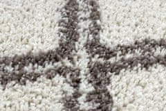 Dywany Łuszczów Kusový koberec Berber Asila cream and brown kruh 120x120 (priemer) kruh