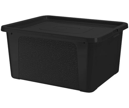 EDANTI Plastový Box S Vekom Multibox 40X33X20 Cm, 20 L Čierny