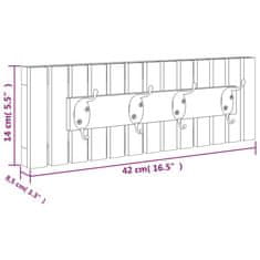 Vidaxl Nástenný vešiak 42x8,5x14 cm masívny orech