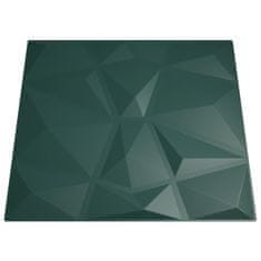 Vidaxl Nástenné panely 48 ks zelené 50x50 cm EPS 12 m² diamant