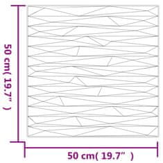 Vidaxl Nástenné panely 48 ks, čierne 50x50 cm, XPS 12 m² kameň