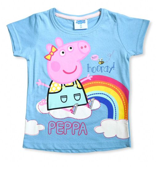 Eplusm Dievčenské tričko "Peppa Pig" - modrá