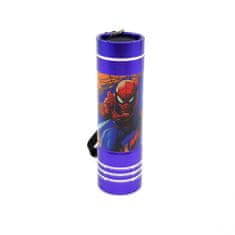 EUROSWAN Detská hliníková LED baterka Spider-man Stieborná Viacfarebná