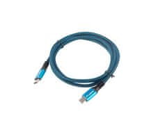 USB-C M/M 4.0 kábel 1.2m 100W 8K 30Hz modro-čierna