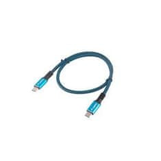 USB-C M/M 4.0 kábel 0,5m 100W 8K 30Hz modro-čierna