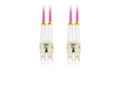 Lanberg optický patch cord MM LC/UPC-LC/UPC duplex 1m LSZH OM4 50/125 priemer 3mm, farba magenta