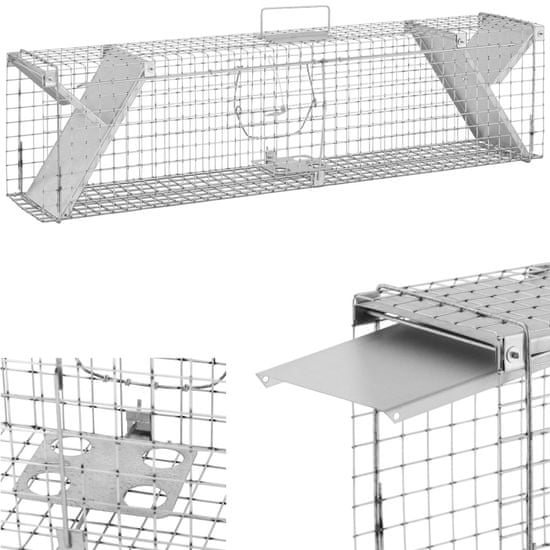 shumee Živá pasca na potkany, kuny, obojstranná, 1020x200x270 mm SET