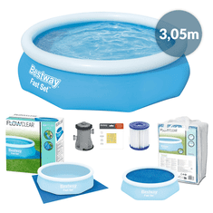 Bestway Bazénová súprava Aquatreasure, 6 prvkov, 3,05Mx76Cm - Bestway