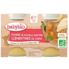 2xBABYBIO Jablko s klementínkami 130 g