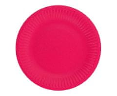Párty taniere - tmavo ružové - 18 cm - 6 ks