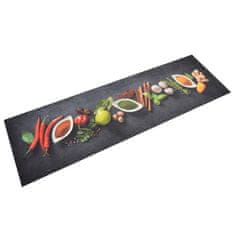 Vidaxl Kuchynský koberec umývateľný Spices 45x150 cm zamat