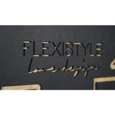 Flexistyle Nástenné hodiny Eko Digits z120-1matd-dx 60 cm, čierne