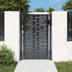 Petromila vidaXL Záhradná brána antracitová 105x130 cm oceľ dizajn štvorca
