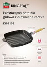 KINGHoff Liatinová grilovacia panvica 26 cm Kh-1108