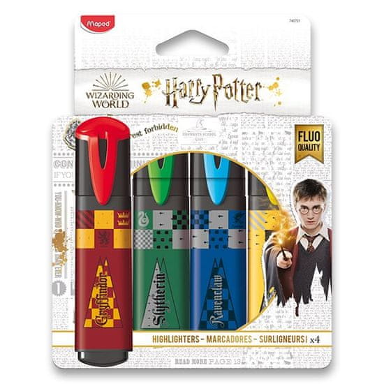 Maped Zvýrazňovač Harry Potter súprava, 4 ks