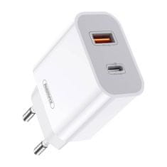 REMAX Sieťová nabíjačka Remax, RP-U68, USB-C, USB, 20 W (biela)