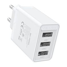 Vention 3xUSB-A sieťová nabíjačka Vention FEAW0-EU 2,4A 12W (biela)