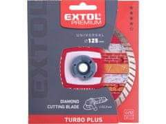 Extol Premium Kotúč diamantový rezný TURBO PLUS - suché i mokré rezanie, O 125x22,2x2,2mm