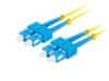 optický patch cord SM SC/UPC-SC/UPC duplex 5m LSZH G657A1 priemer 3mm, farba žltá