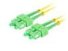 optický patch cord SM SC/APC-SC/APC duplex 1m LSZH G657A1 priemer 3mm, farba žltá