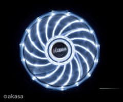 Akasa prídavný ventilátor Vegas LED 12 cm biela