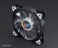 Akasa prídavný ventilátor Vegas LED 12 cm biela