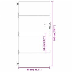 Petromila vidaXL Záhradná brána 85x200 cm kortenová oceľ 