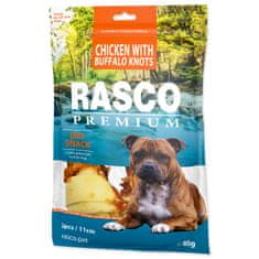 RASCO PREMIUM Pochoutka bůvolí uzle obalené kuřecím masem 11 cm 80 g