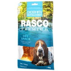 RASCO PREMIUM Pochoutka bůvolí uzel obalený kuřecím masem 15 cm 80 g