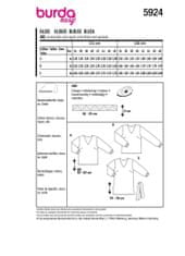 Burda Strih Burda 5924 - Blúzka, tunika s opaskom