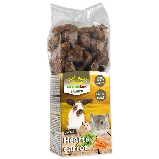 NATURE LAND Pochoutka Brunch srdíčka s mrkví 150 g