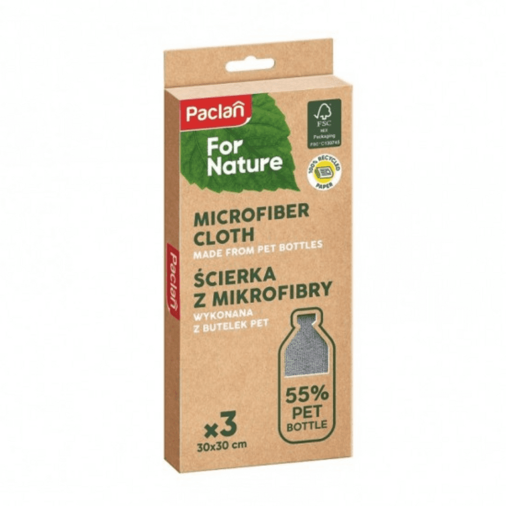 PACLAN FOR NATURE Utierky z mikrovlákna z recyklovaných PET fliaš - 3ks